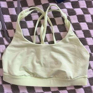 Lululemon Green Sports Bra with Crossed Straps